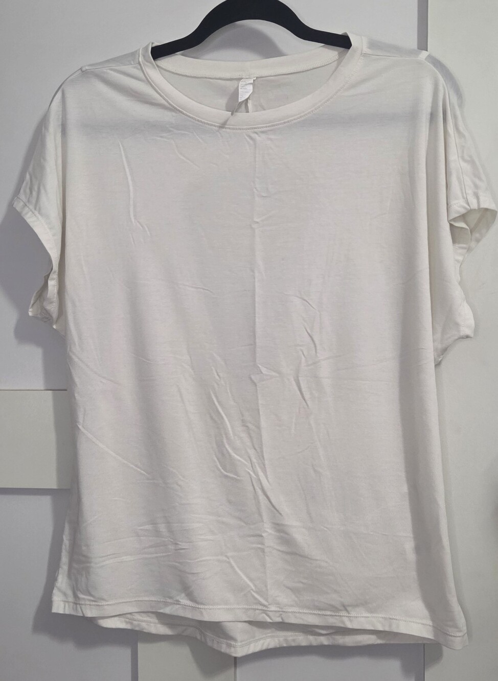 Zella - White Short Sleeve Open Back Crew Tee